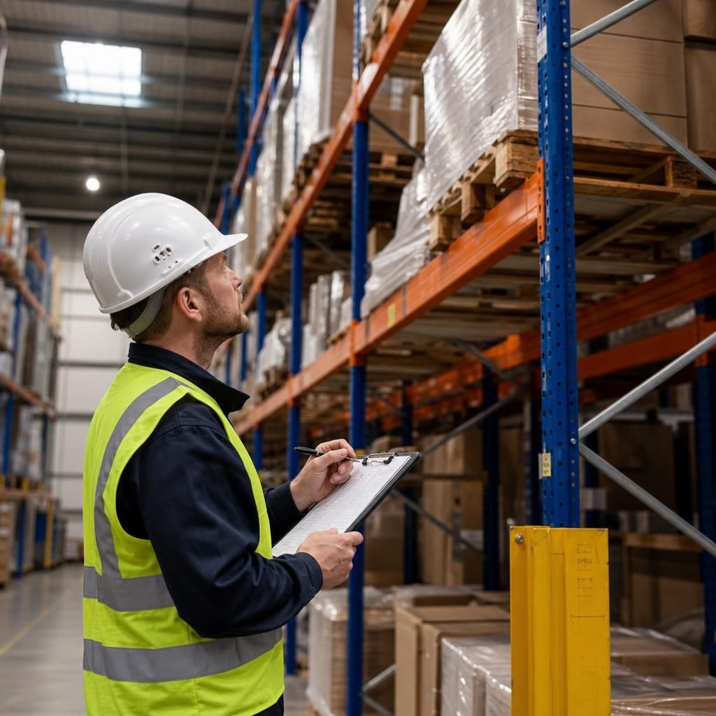 Warehouse staff undergoing safety training