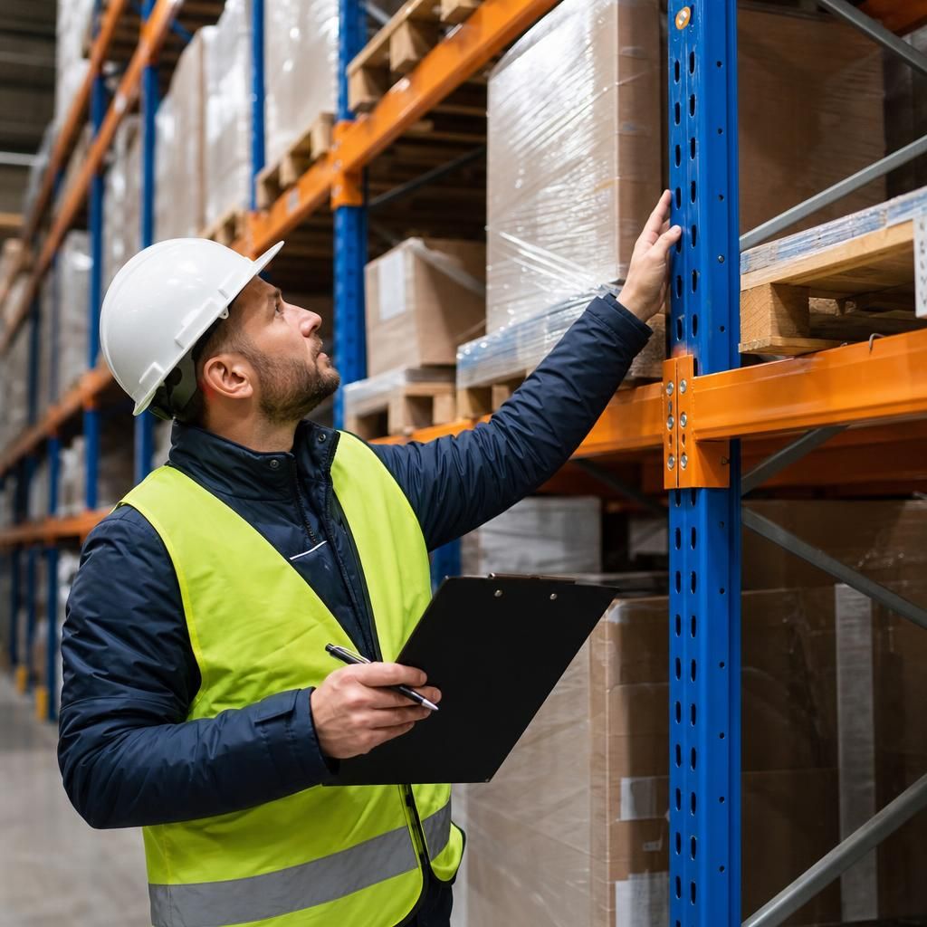 Identifying damage in warehouse racking