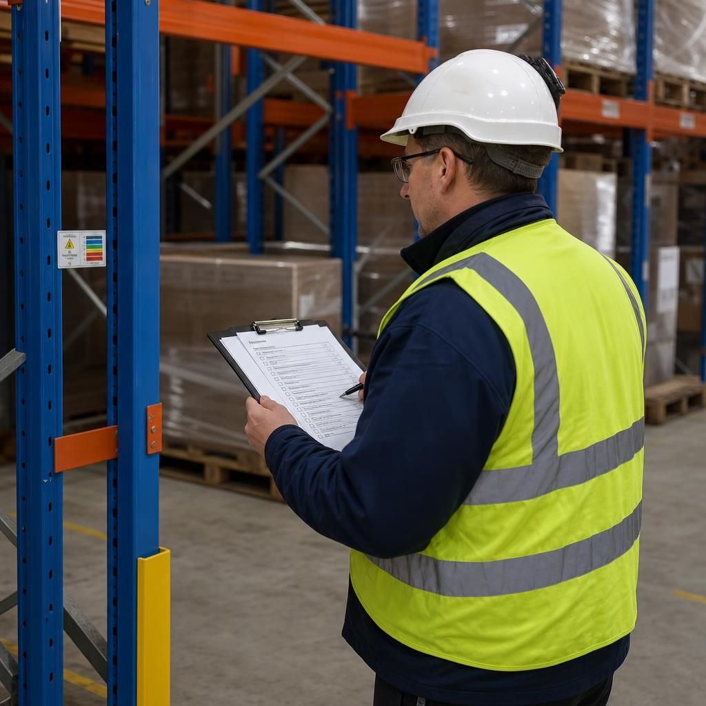 Safe and organised warehouse racking system