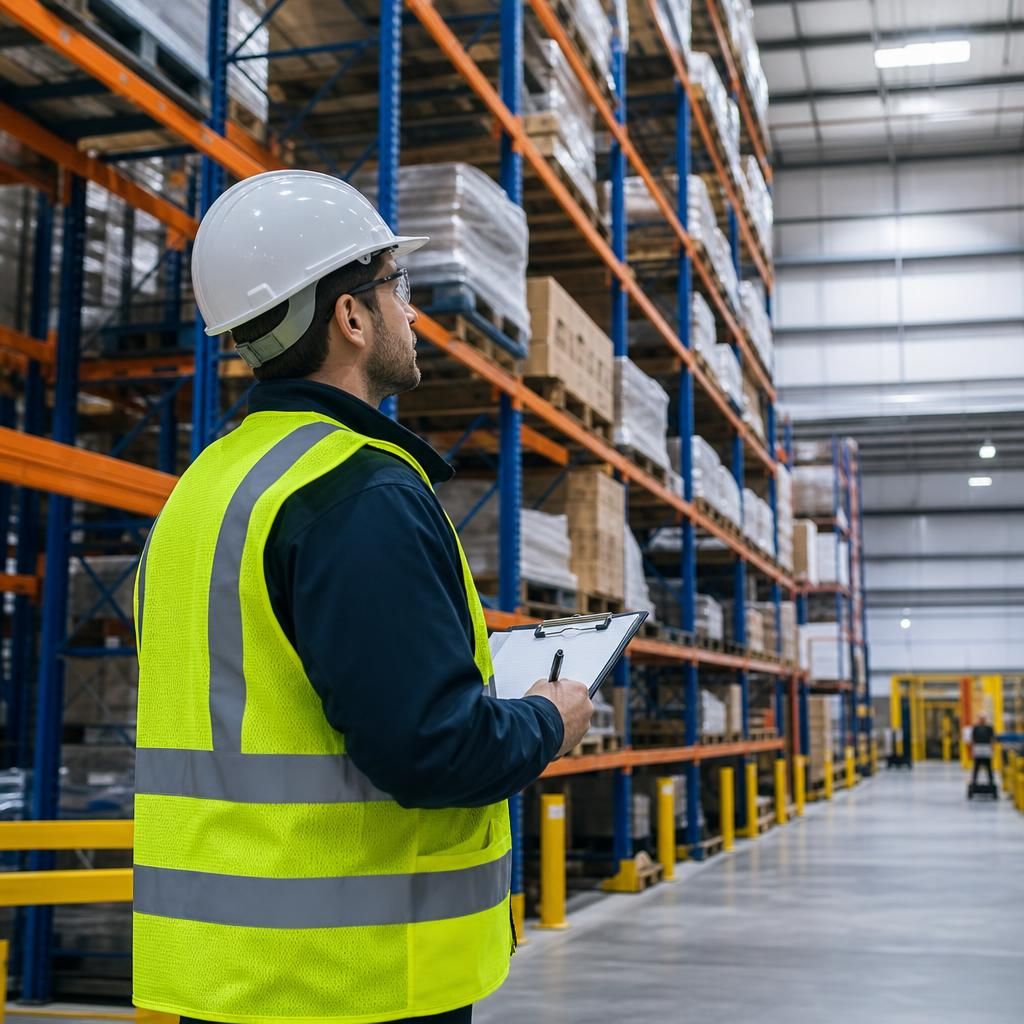 Well-organised warehouse with optimised racking layout