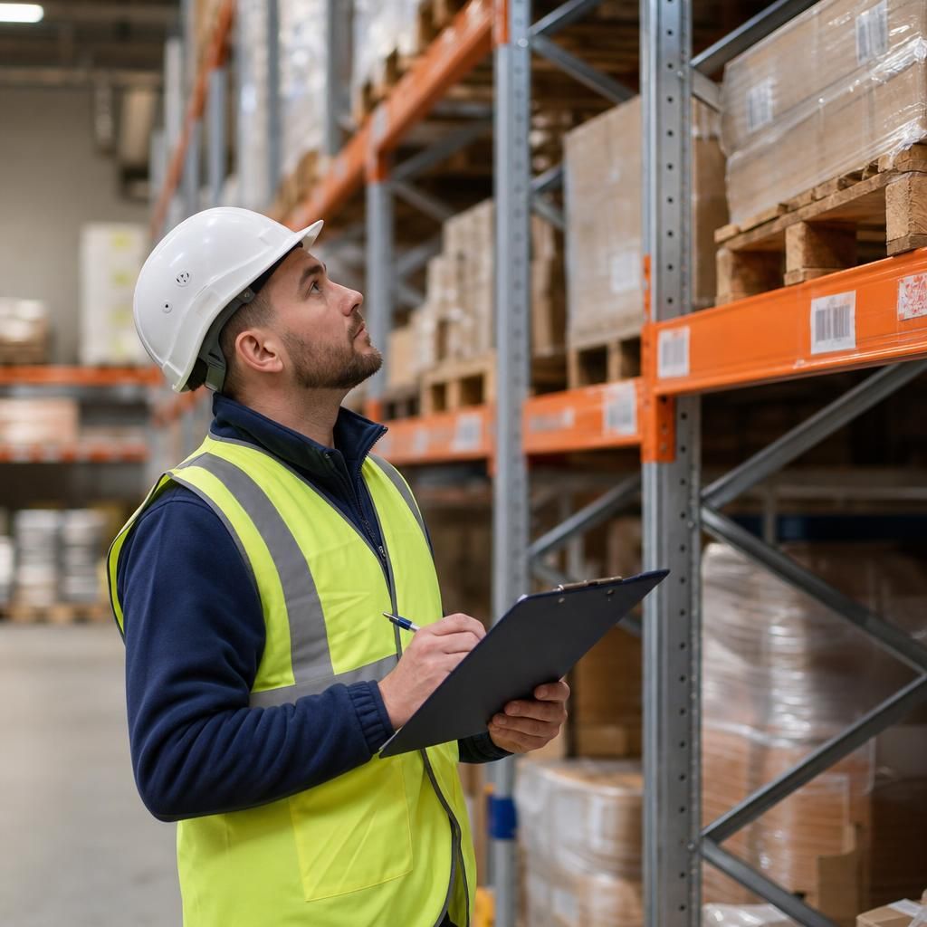 Safety guard protectors on racking