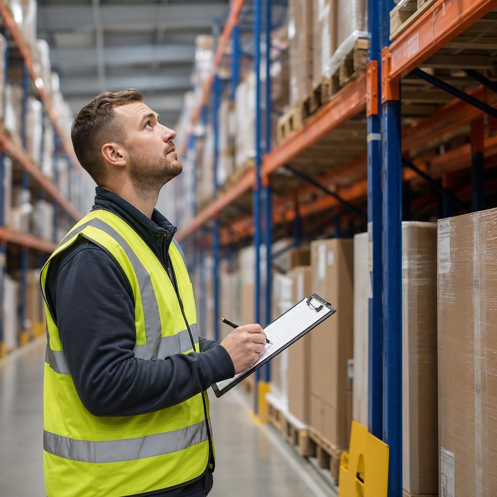 Training session on warehouse racking safety