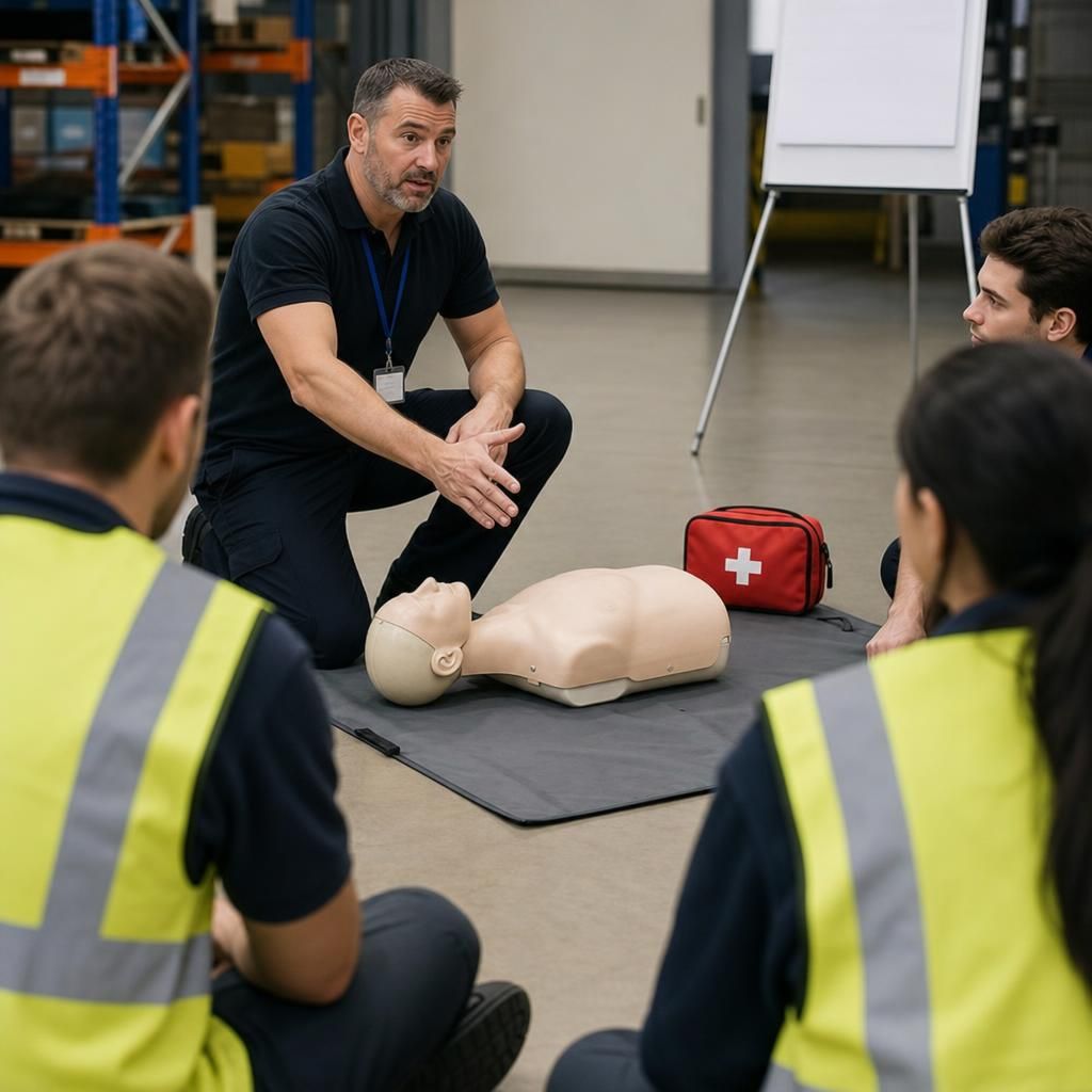 Warehouse safety training session