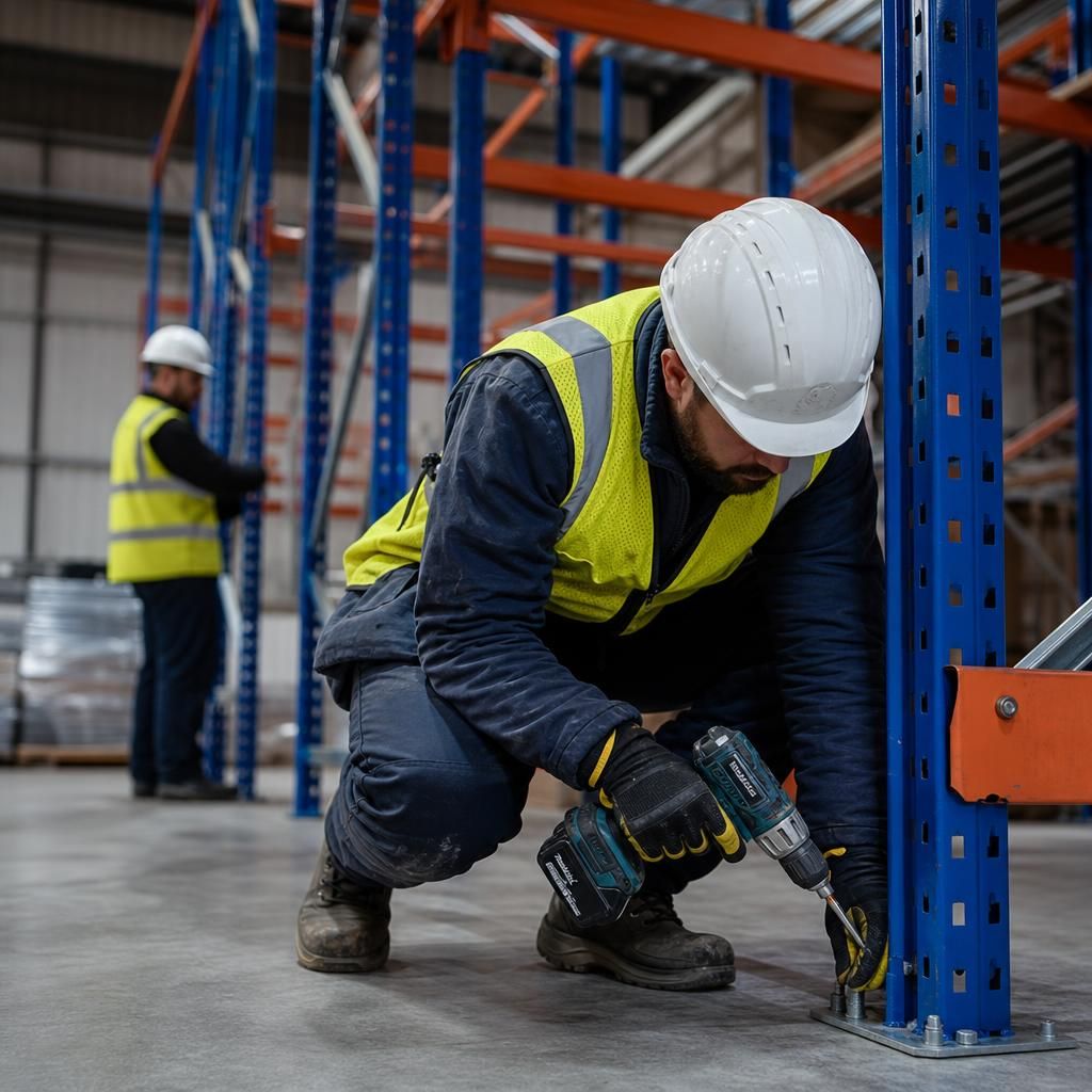Safety procedures in warehouse racking
