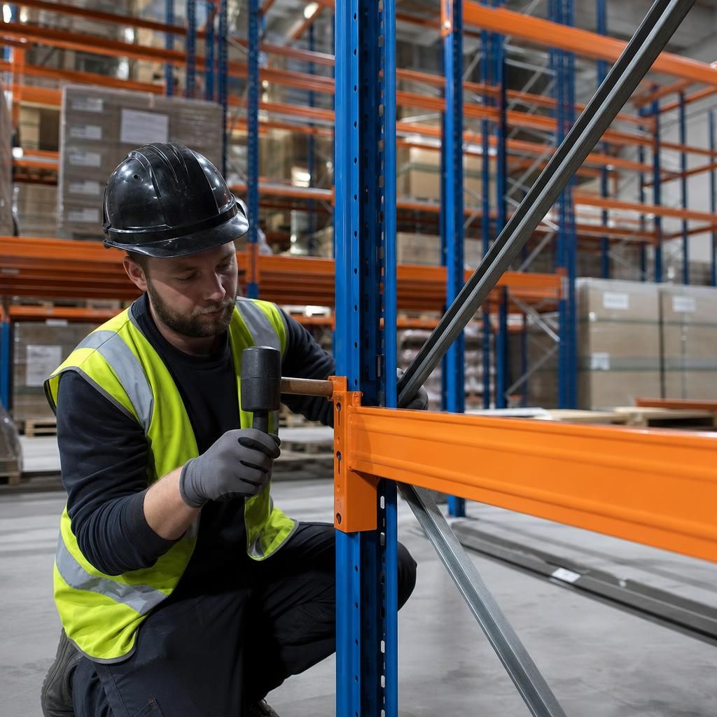 Hands-on training in warehouse racking