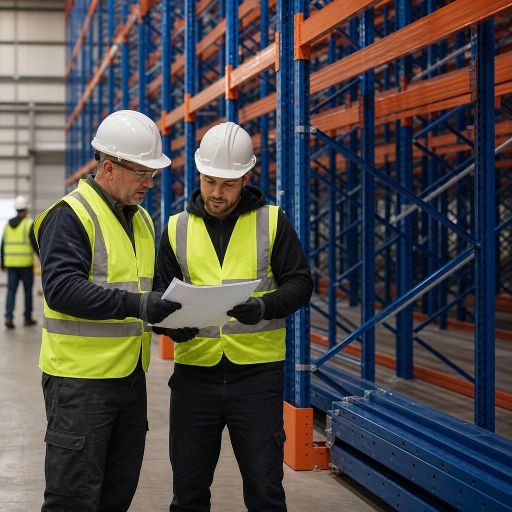 Training on compliance standards in racking installation