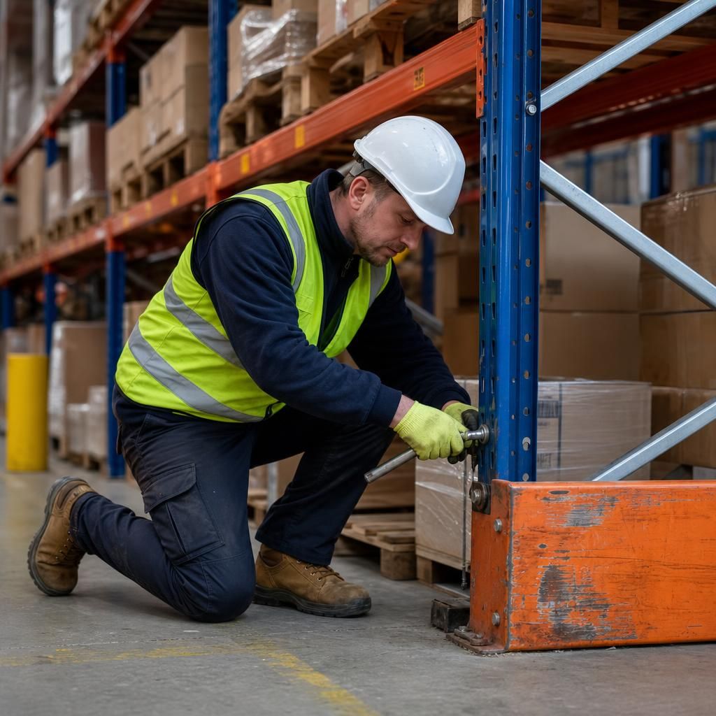 Use of protective equipment during rack repairs