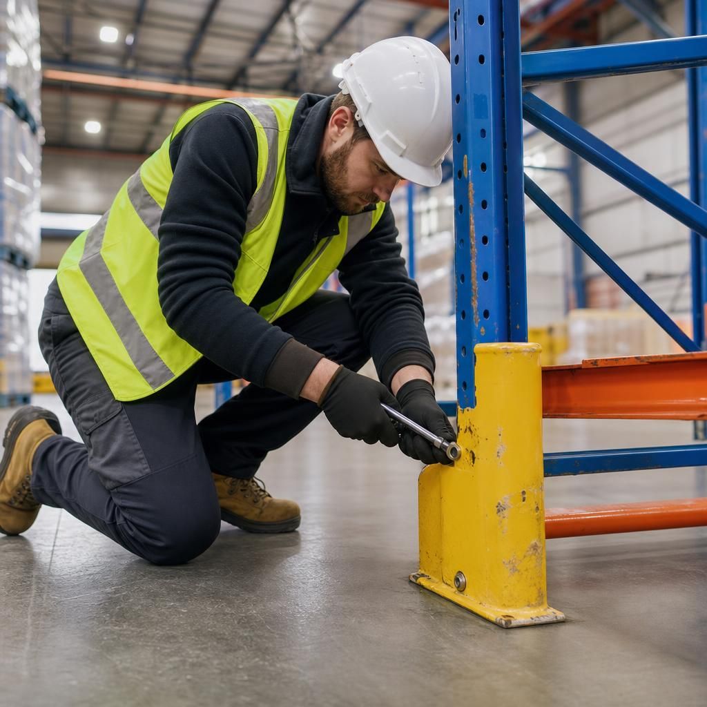Time-efficient repair of warehouse racking
