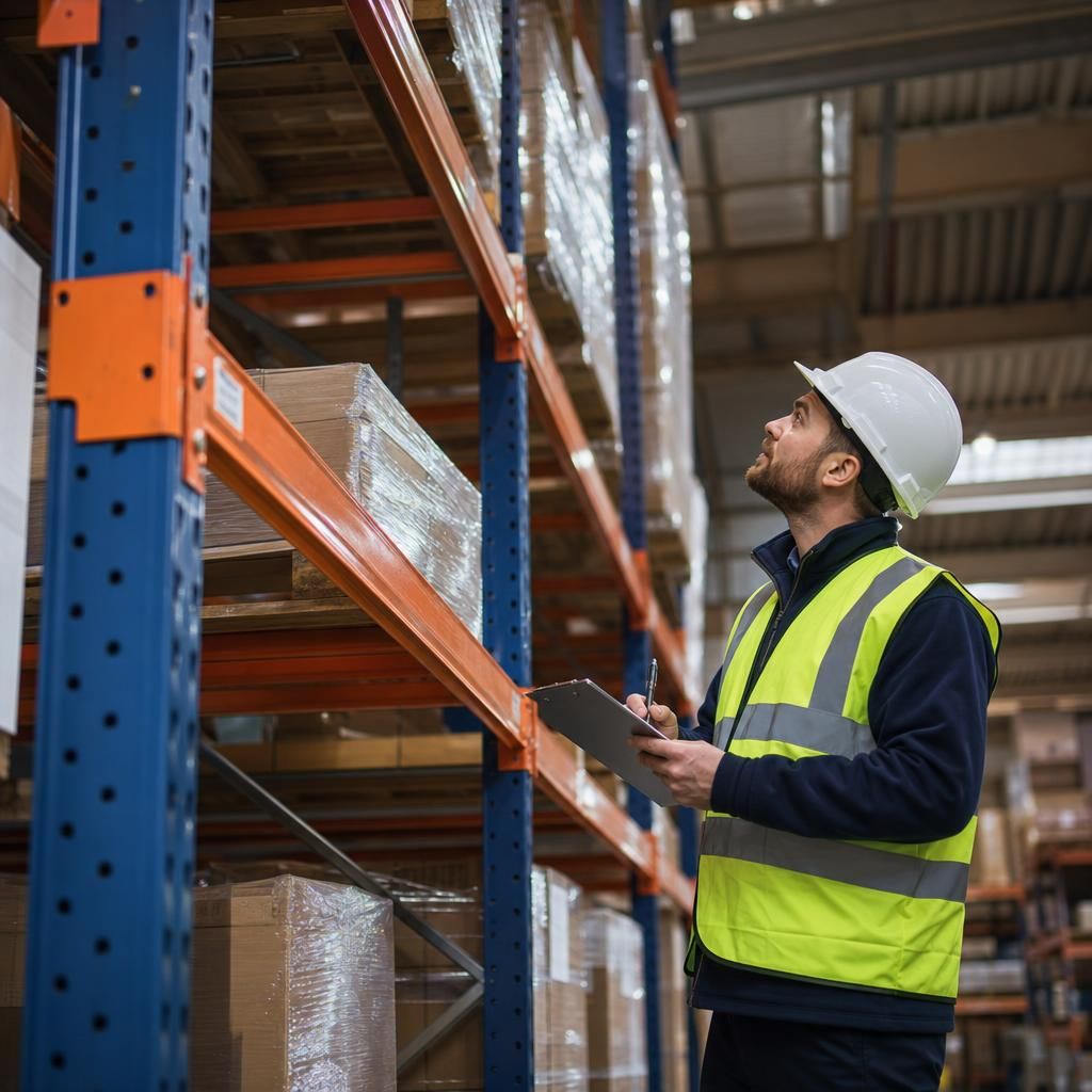 Warehouse racking alignment check