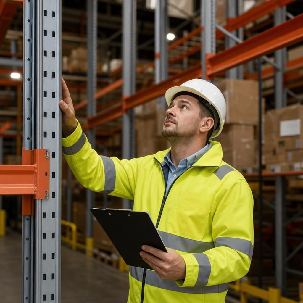 Participant learning racking safety