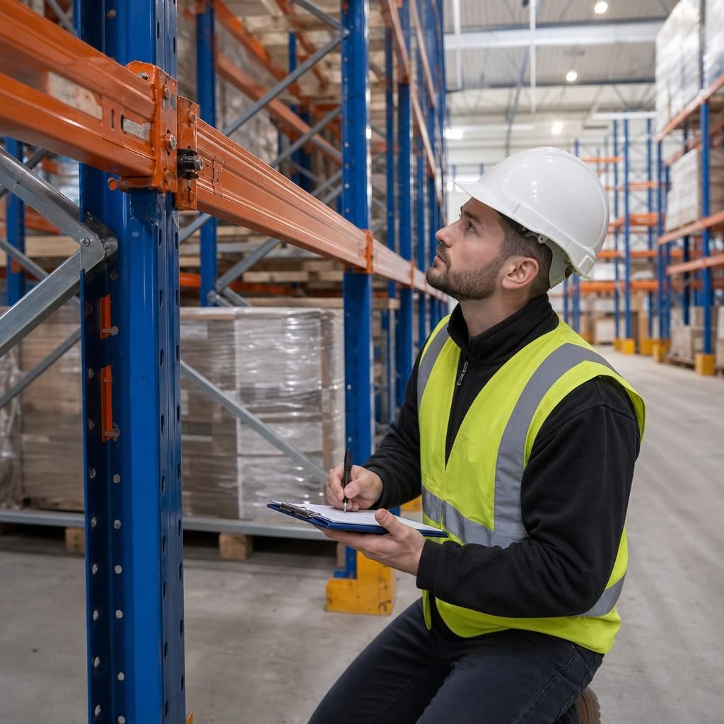 Damaged warehouse racking