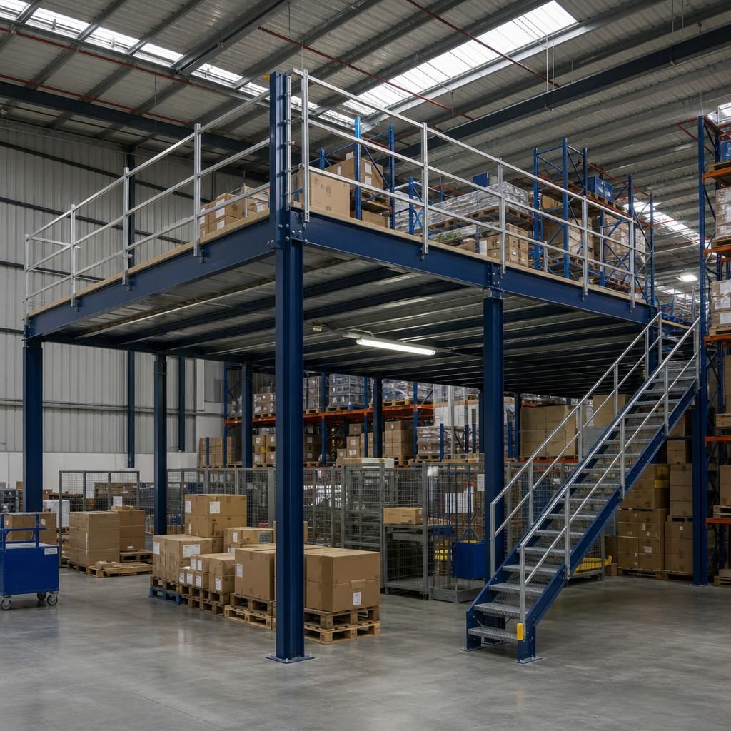 Mezzanine floor compliance with safety standards