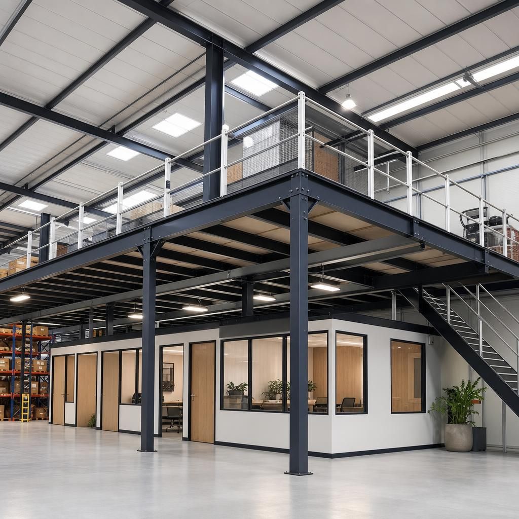 View of the mezzanine level and main floor