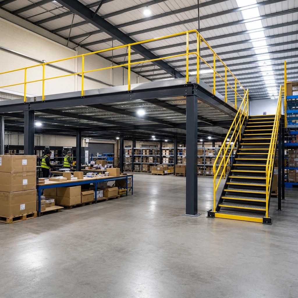 Improved warehouse logistics post mezzanine installation