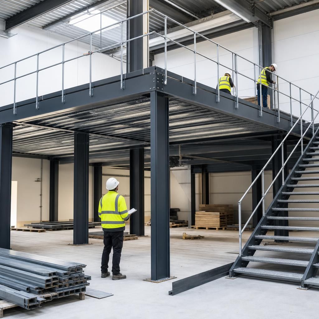 Cost-effective construction of a mezzanine floor