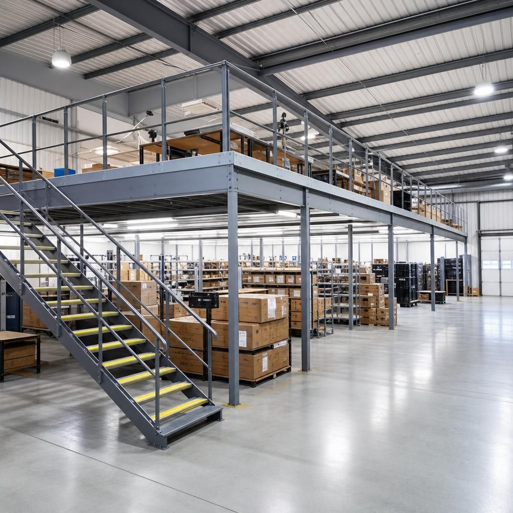 Mezzanine with stair access