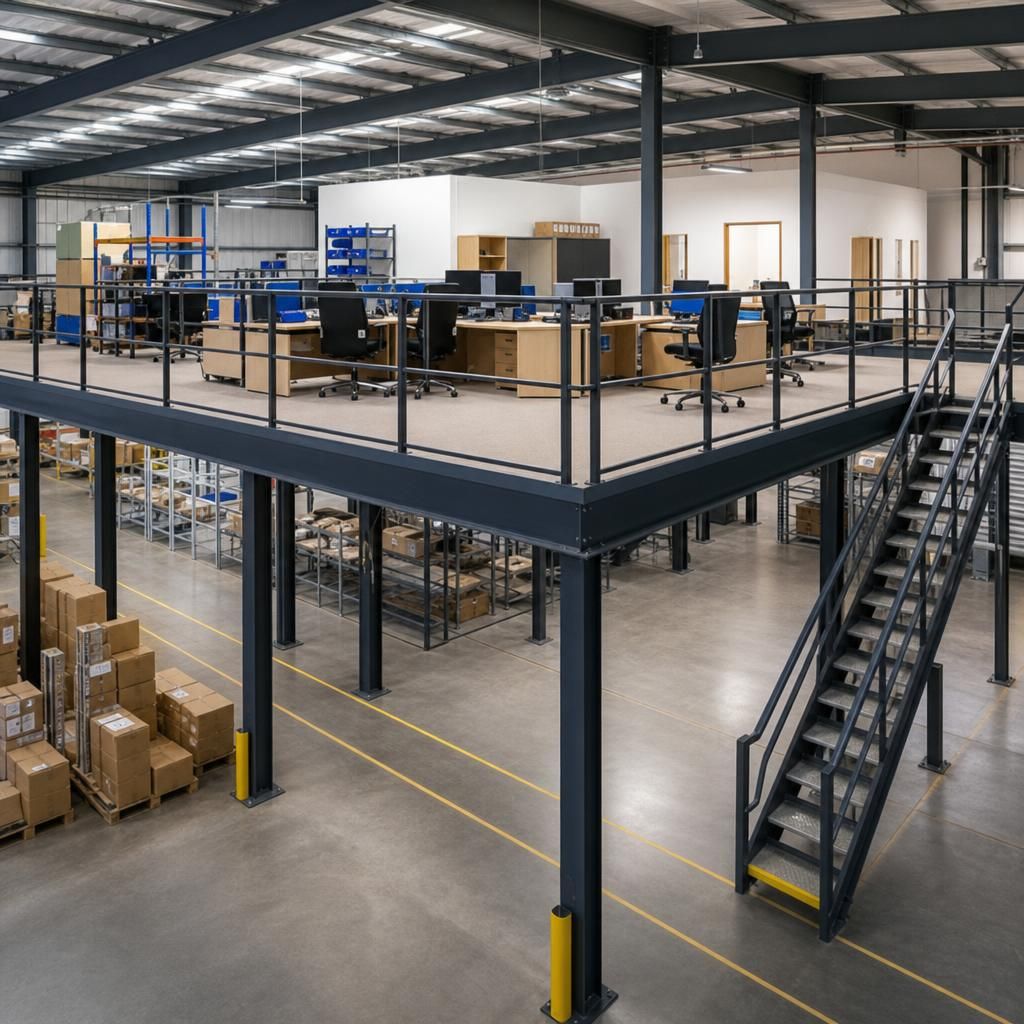 Increasing storage capacity with mezzanine floors