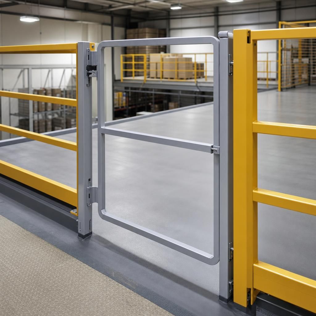 Installation of mezzanine safety gate