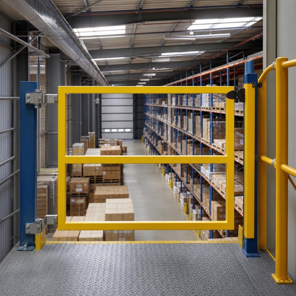 Sliding mezzanine gate