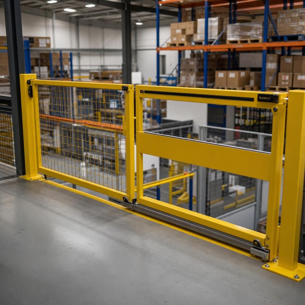Swing mezzanine gate