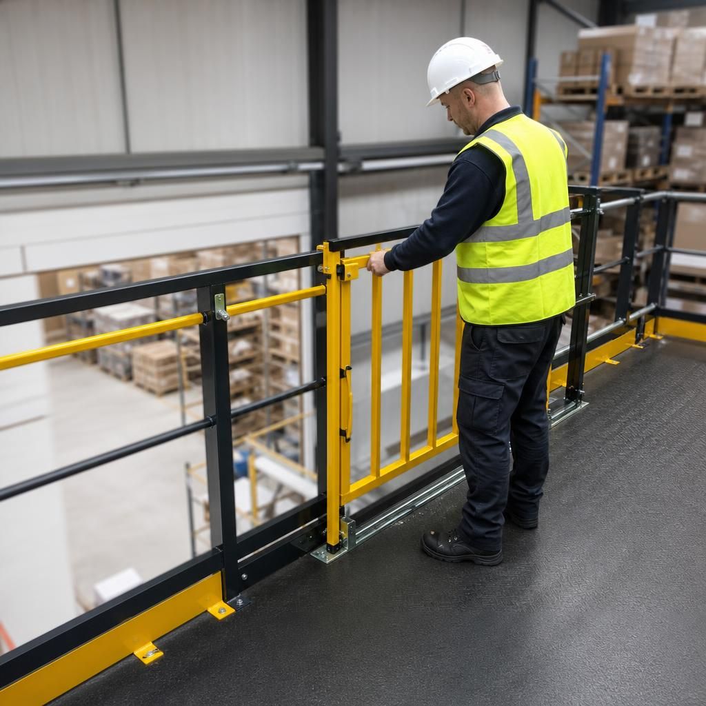 Smooth operation of a mezzanine sliding gate