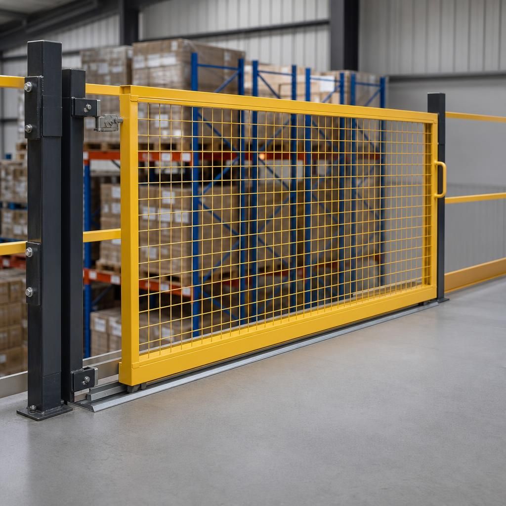 Safety training for mezzanine gate use