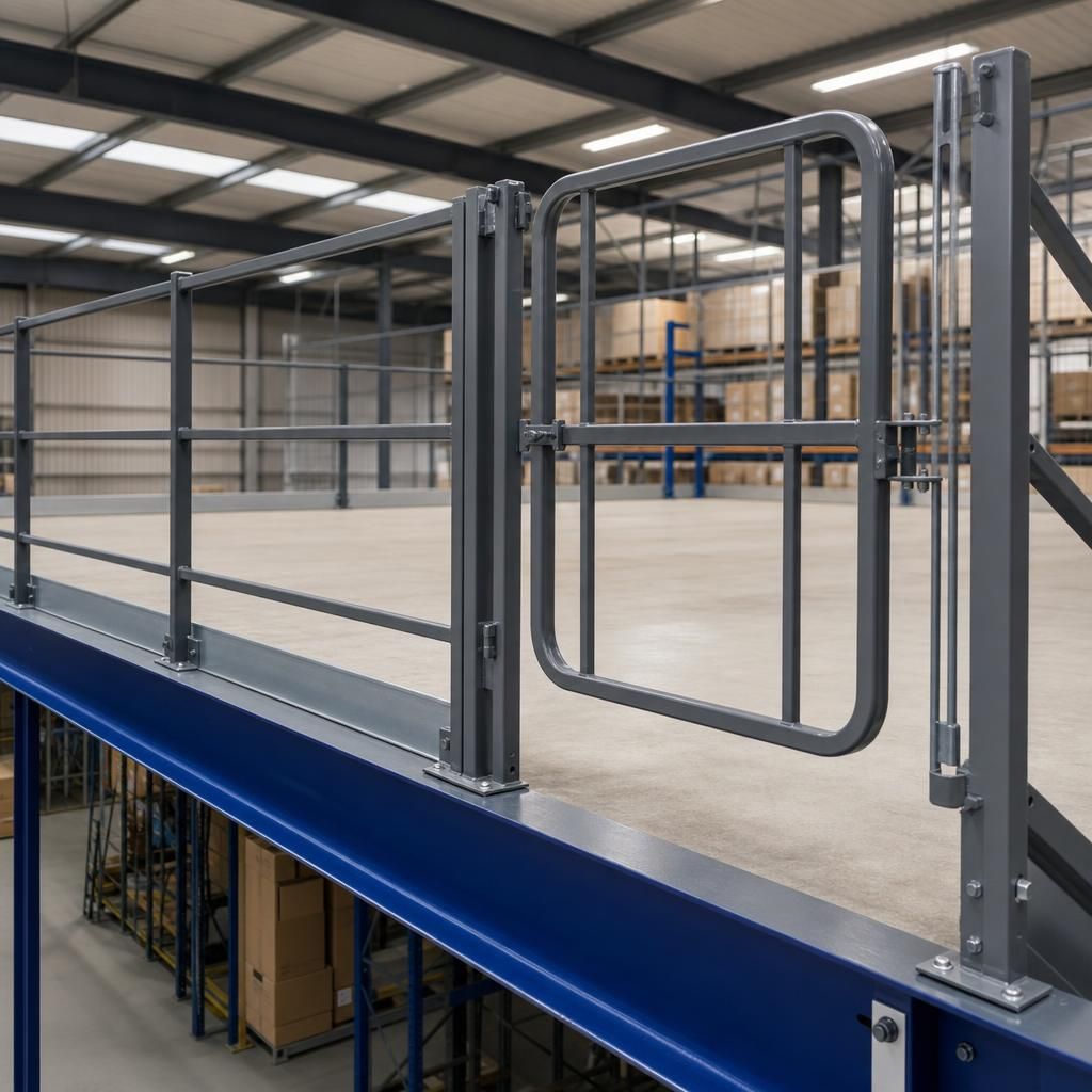 Mezzanine without pallet gates posing operational inefficiencies