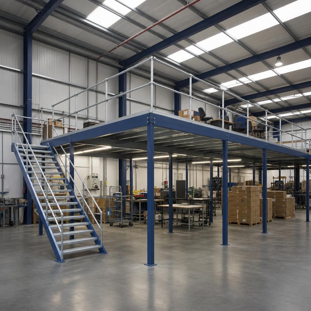 Illustration of a flexible mezzanine design concept