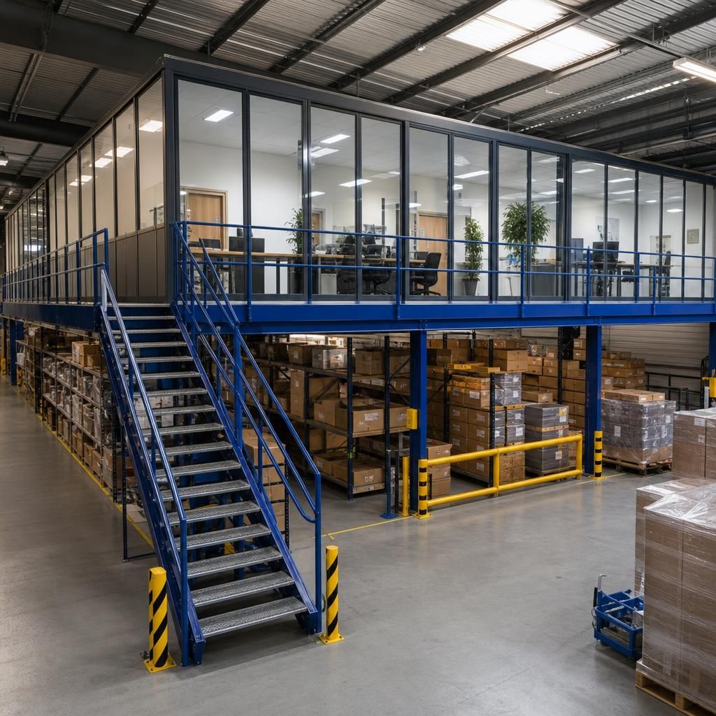 Heavy-duty concrete mezzanine floor
