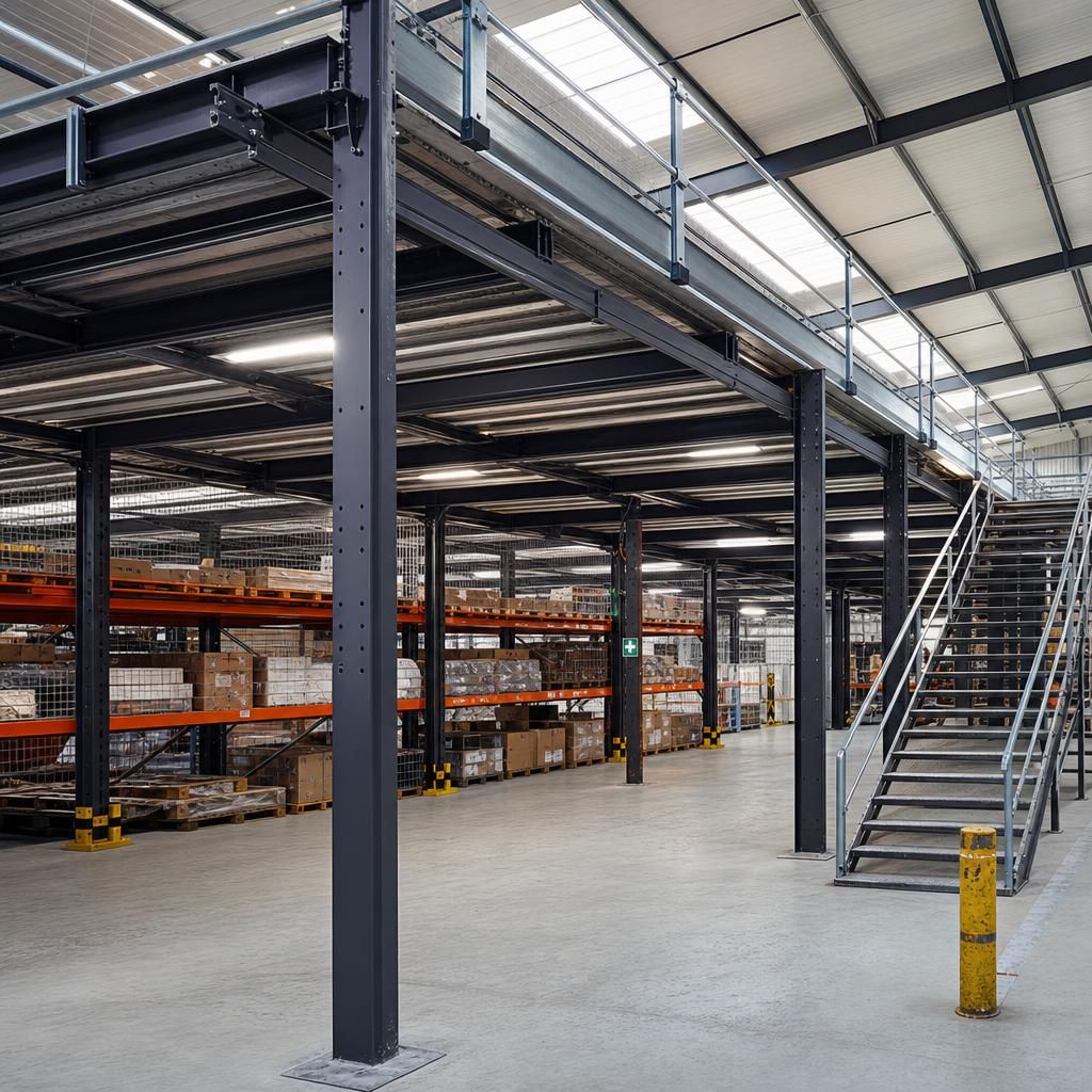 Steel mezzanine frame option