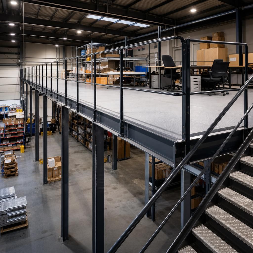Design blueprint of a mezzanine floor