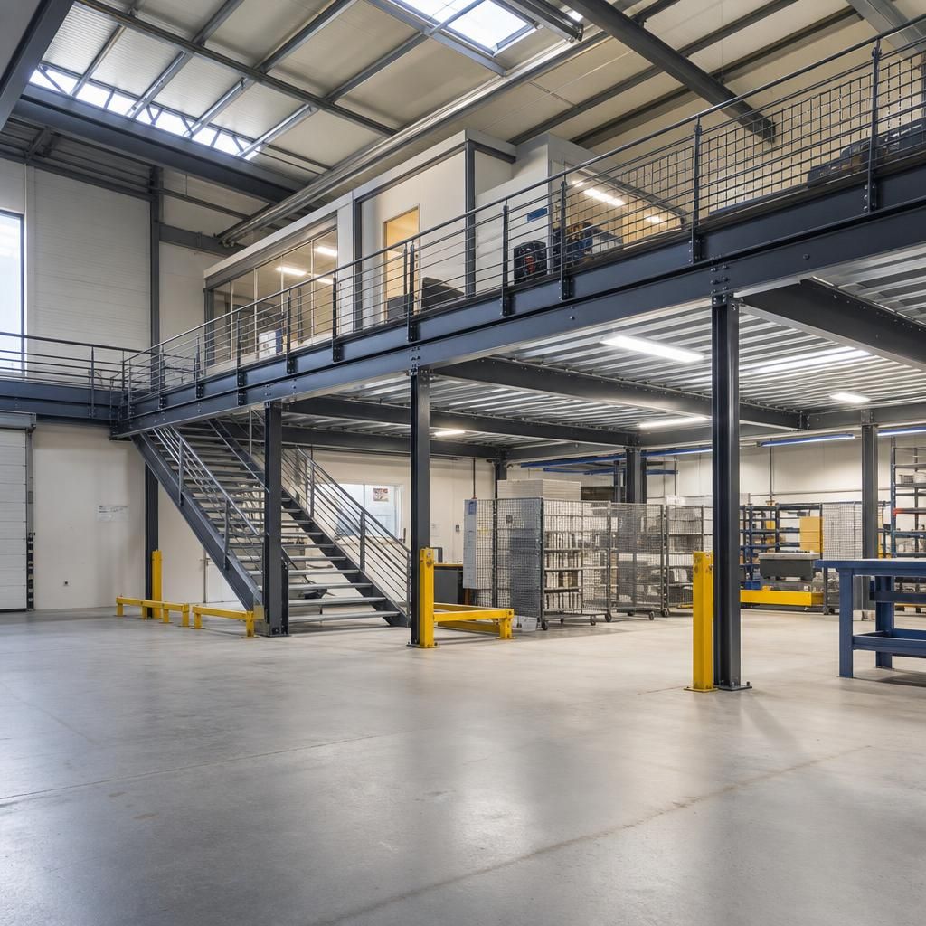 Aesthetic finishes on mezzanine floor