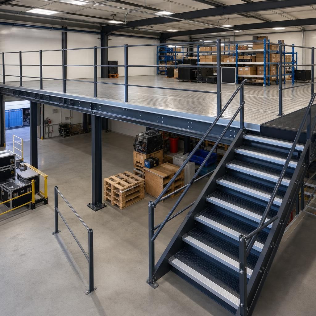Mezzanine load capacity illustration