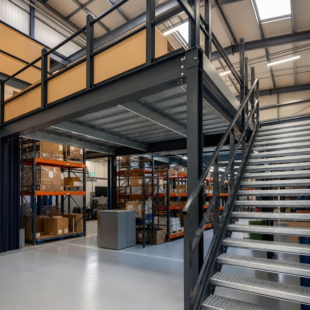 Commercial office space before mezzanine installation