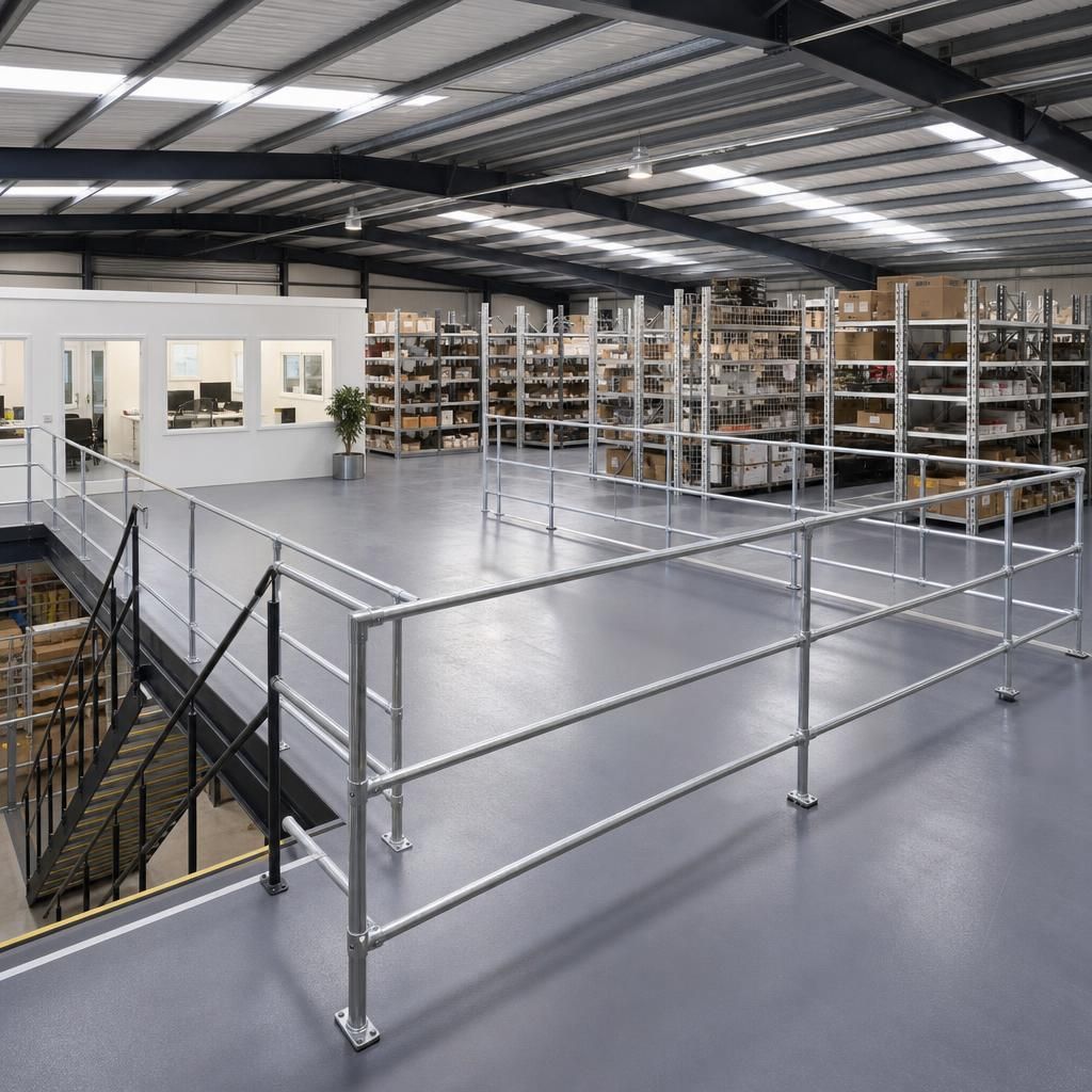 Industrial facility before mezzanine installation