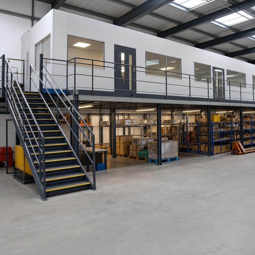 Lighting systems on mezzanine floor