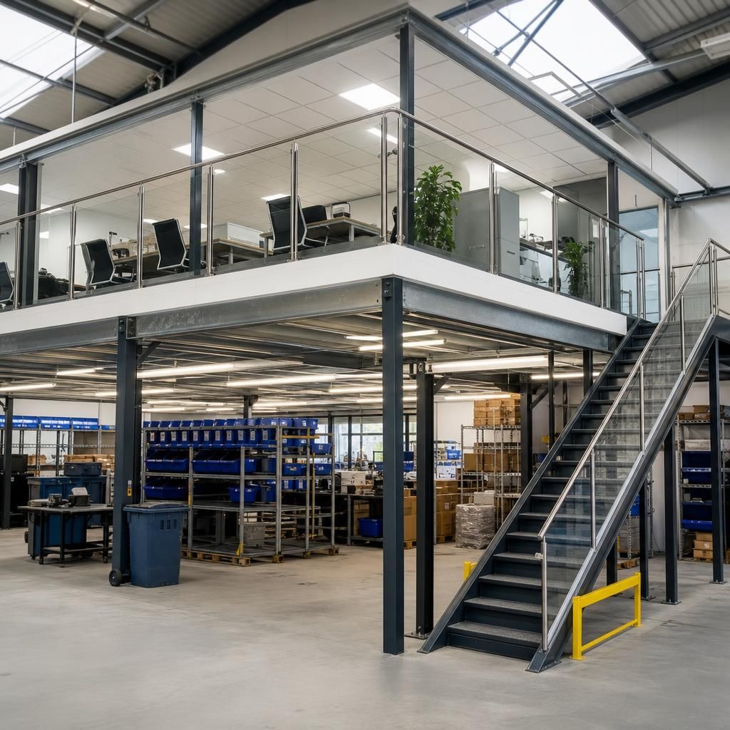 Industrial mezzanine in operation