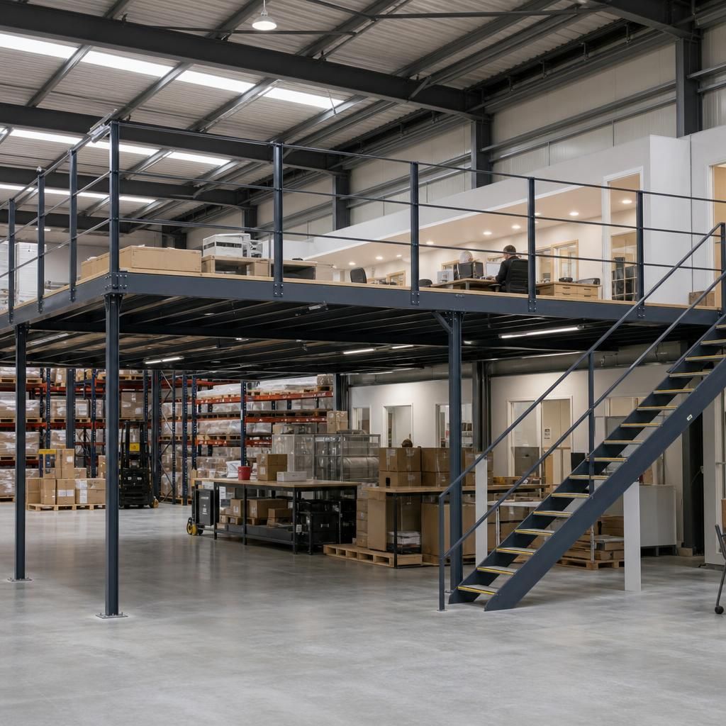 Custom mezzanine for a gym