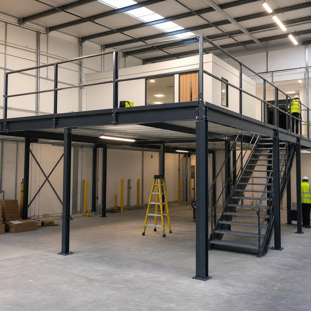 Different materials for mezzanine construction
