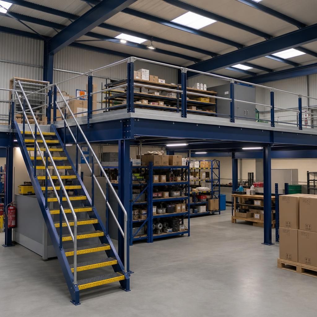 Warehouse area after mezzanine installation