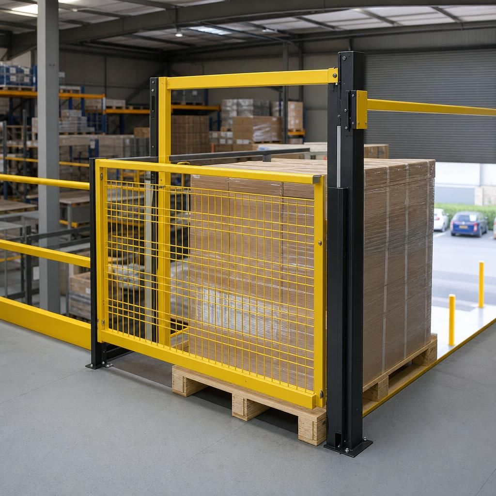 Pallet Gate in Operation on Mezzanine Floor
