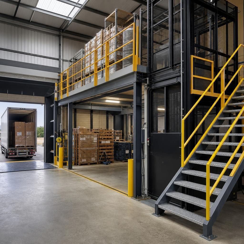 Loading dock before mezzanine installation