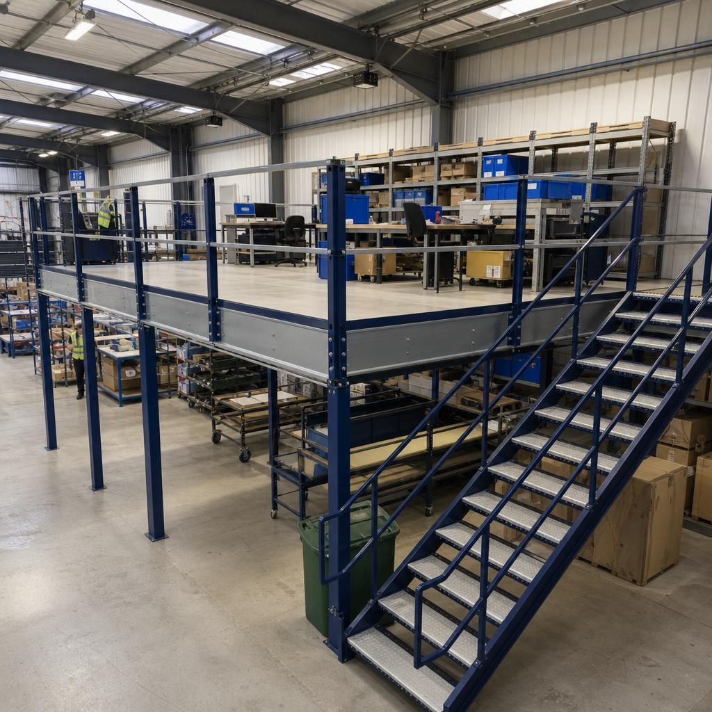 Expandable mezzanine floor