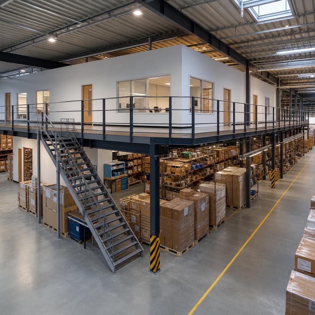 Quick installation of a mezzanine floor