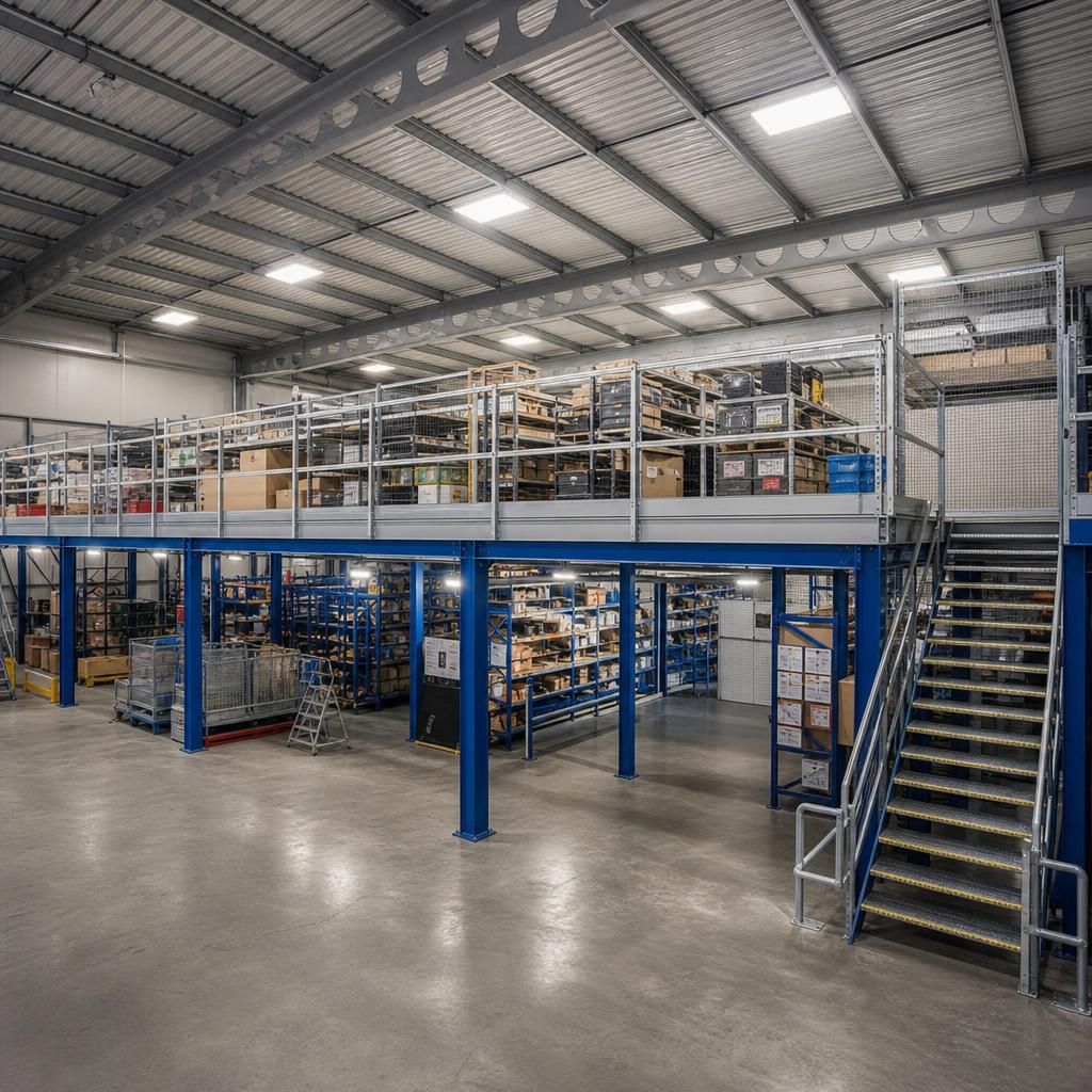 Cost-effective warehouse mezzanine solution