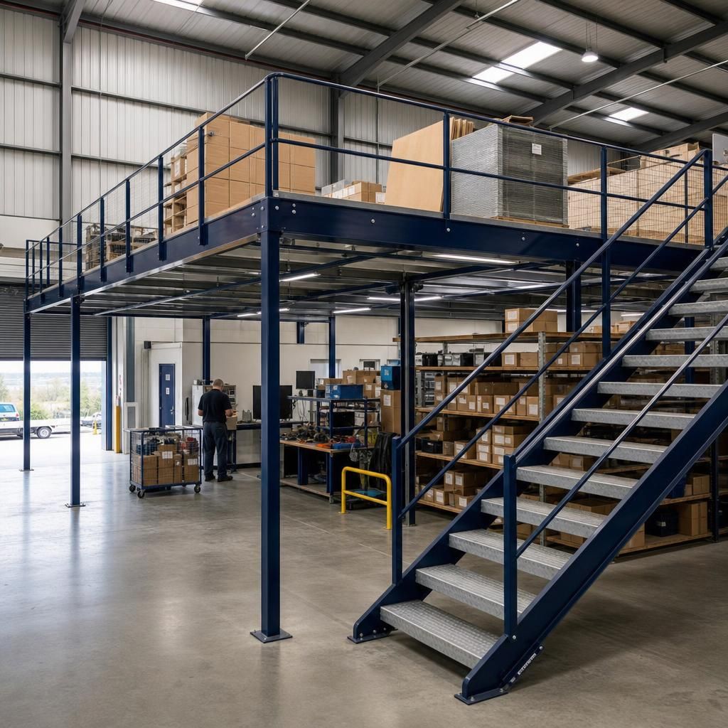 Mezzanine office integration example