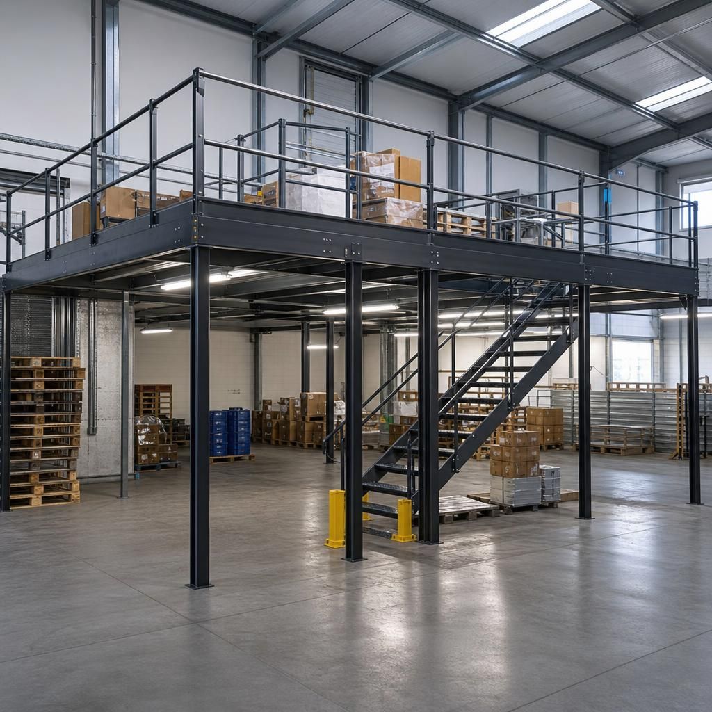 Rack-Supported Mezzanine Incorporating Existing Systems
