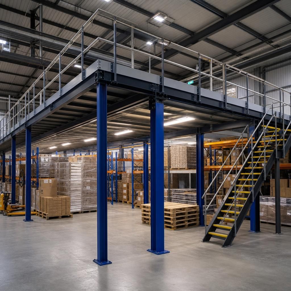 Installation of a multi-tier mezzanine system