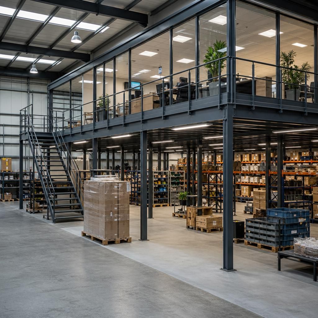 Office space created on mezzanine floor