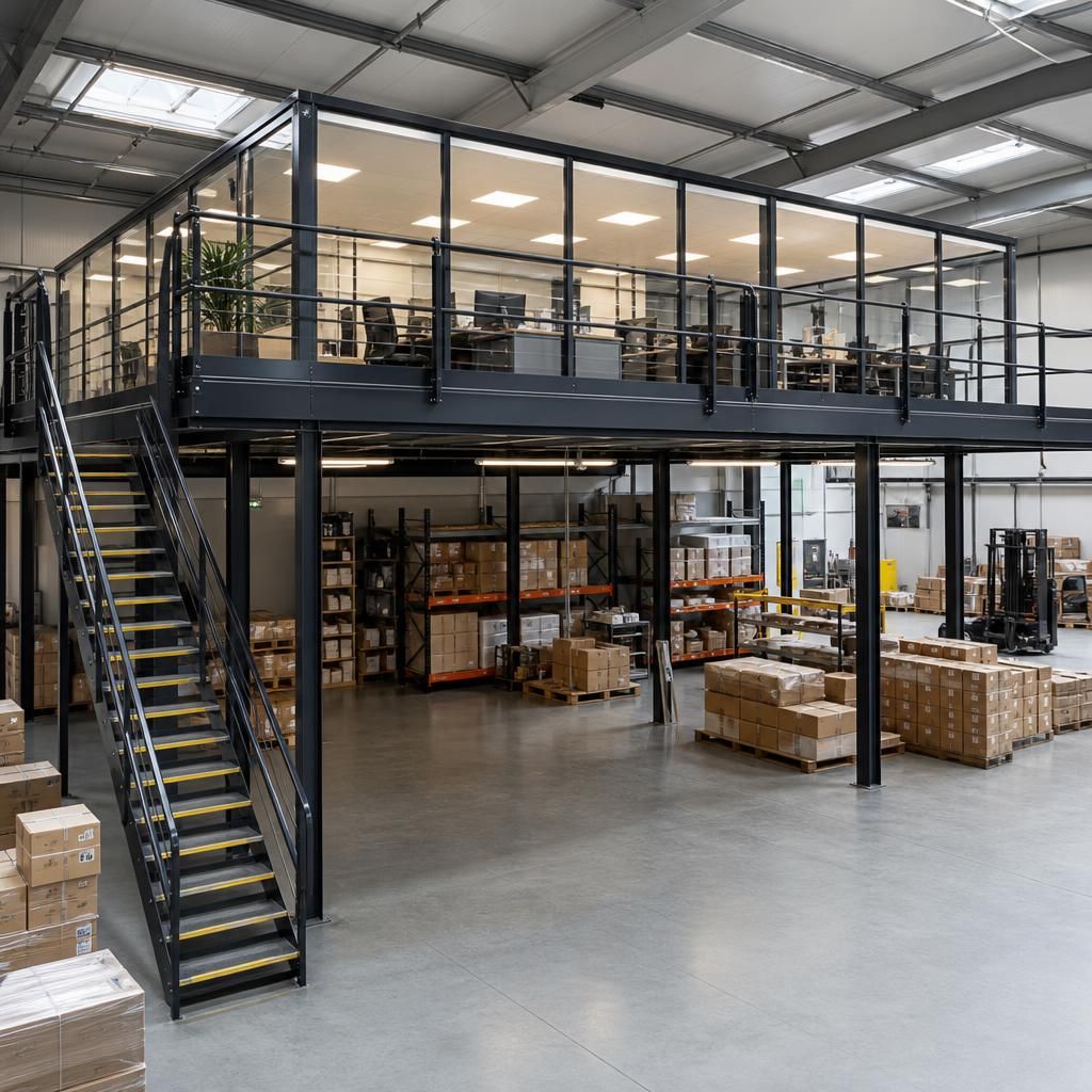 HVAC integration with mezzanine floor